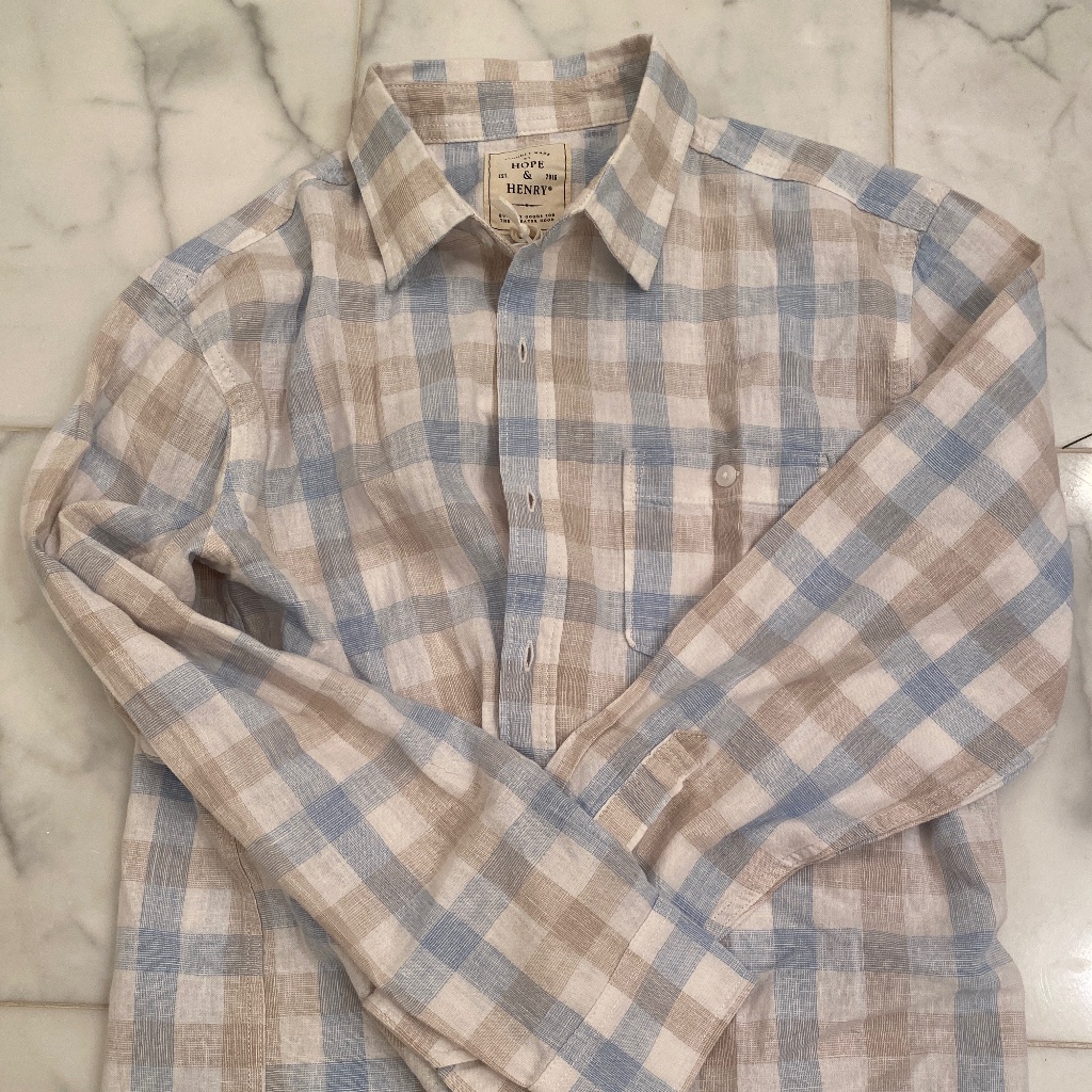 Mens Checked Button Down
